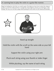 Picture of how to hold the violin guitar style