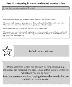 Image of page from Learn Violin Fast Book 2 on how to create meaning with sound